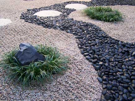 pietre giardino nere