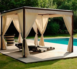 gazebo bordo piscina